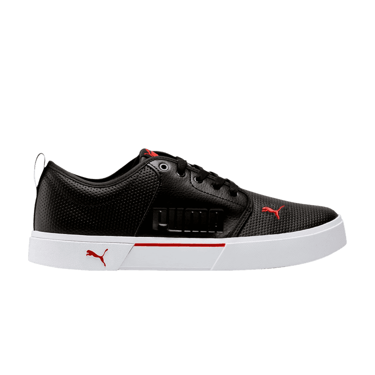 Puma El Rey II Perforated Slip-On 'Black' Black/High Risk Red