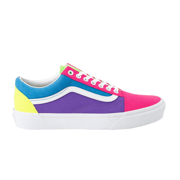 Vans Old Skool 'Color Block' Neon Multi/True White