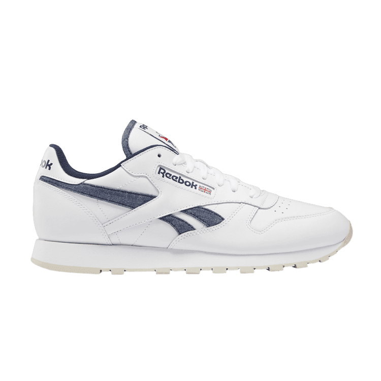 Reebok Classic Leather 'White Denim' White/Vector Navy/Stucco