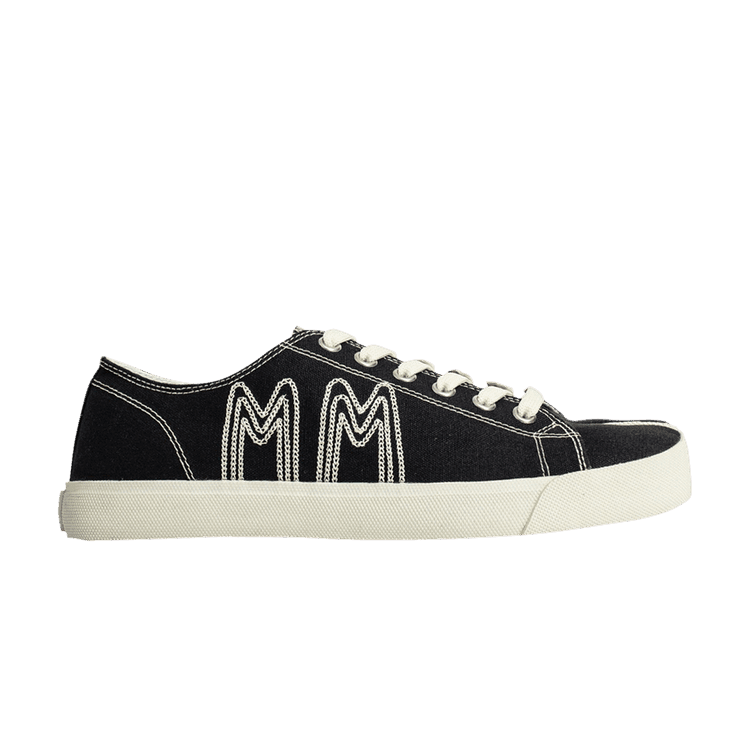 Maison Margiela Tabi 'Embroidered Logo - Black' Black/White