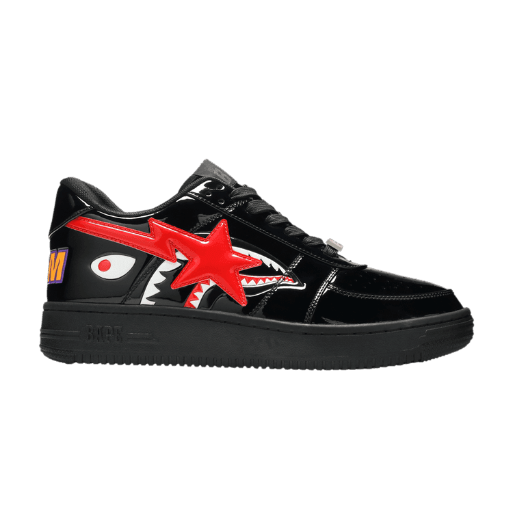 Bapesta Low M2 'Shark Face - Black' Black/Red/White