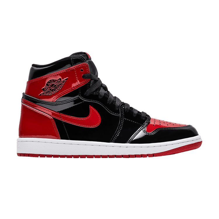 Air Jordan 1 Retro High OG 'Patent Bred' Black/White/Varsity Red