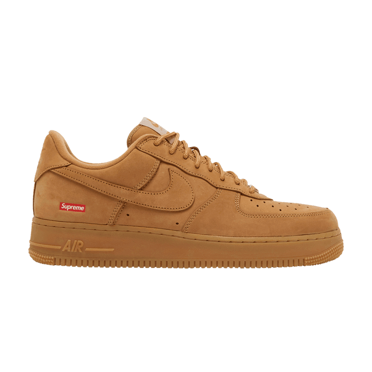 Supreme x Nike Air Force 1 Low SP 'Box Logo - Wheat' Flax/Flax/Gum Light Brown