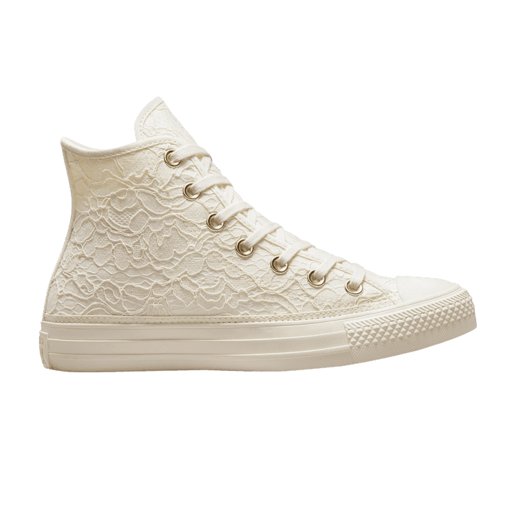Converse Wmns Chuck Taylor All Star High 'Lace - Egret' Egret/Egret/Gold