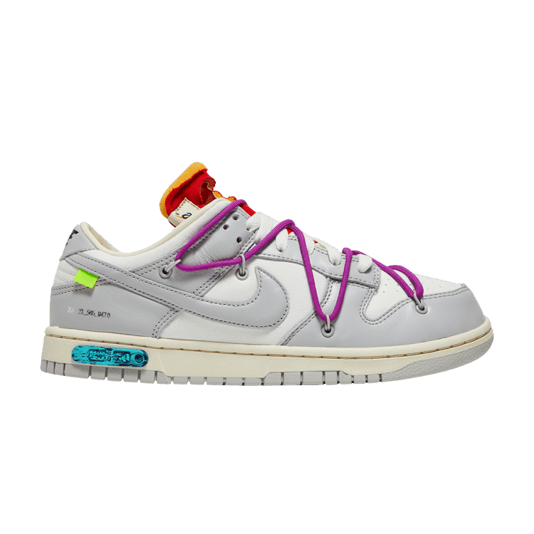Off-White x Nike Dunk Low 'Lot 45 of 50' Sail/Neutral Grey/Magenta