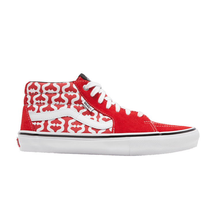 Supreme x Vans Grosso Mid 'Monogram S - Red' Red/White