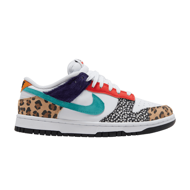Nike Wmns Dunk Low SE 'Safari Mix' White/Washed Teal/Electro Purple