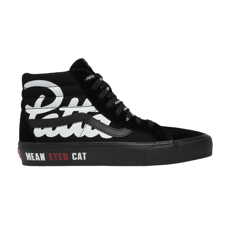 Patta x Vans Vault Sk8-Hi Reissue VLT LX 'Mean Eyed Cat - Black' Black/Black