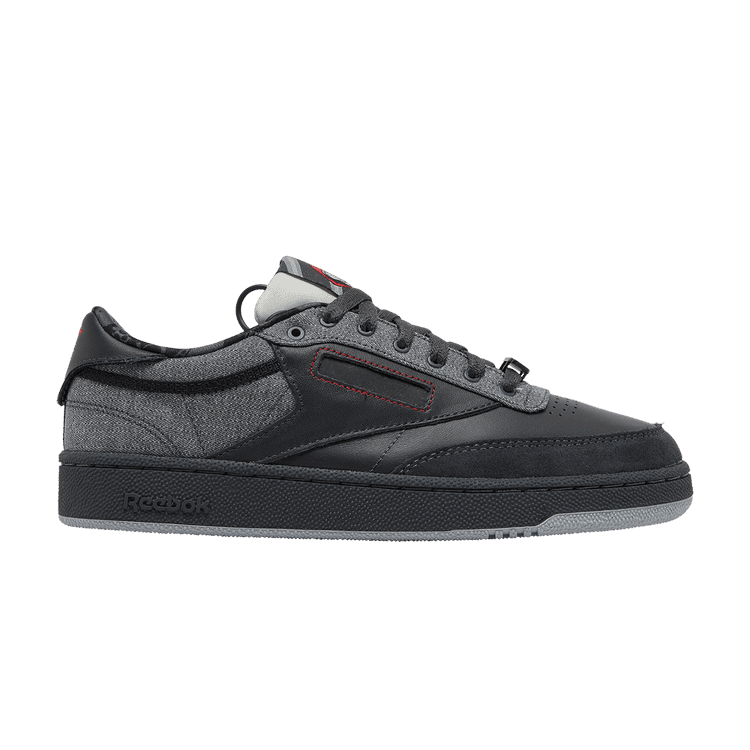 The Money Heist x Reebok Club C 'The Professor' Gravel/Nocturnal Grey/Vector Red
