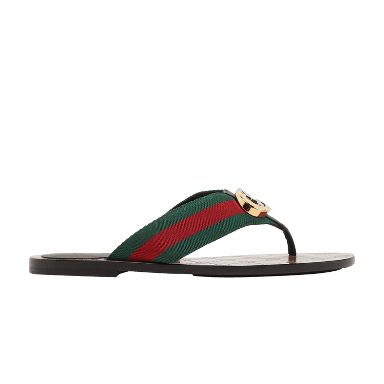 Gucci Wmns GG Web Sandal 'Black Green Red' Black/Green/Red