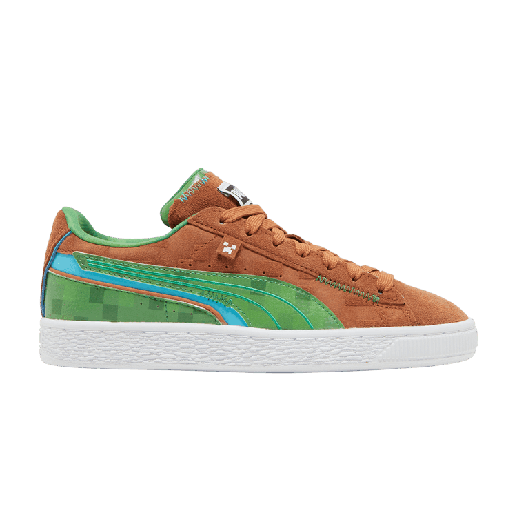 Minecraft x Puma Suede Jr 'Grass Block' Friar Brown/Fern Green