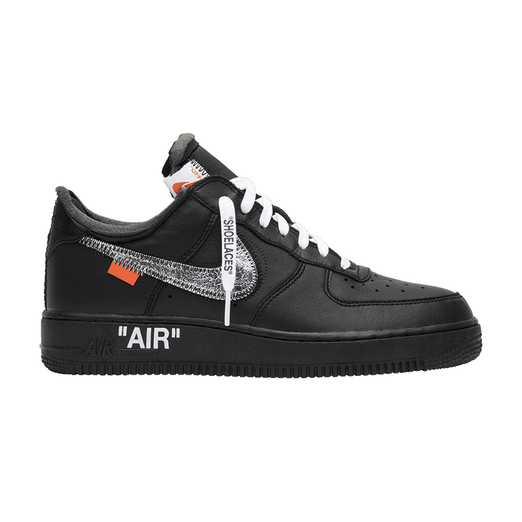 Off-White x Nike Air Force 1 Low '07 'MoMA' Black/Metallic Silver-Black