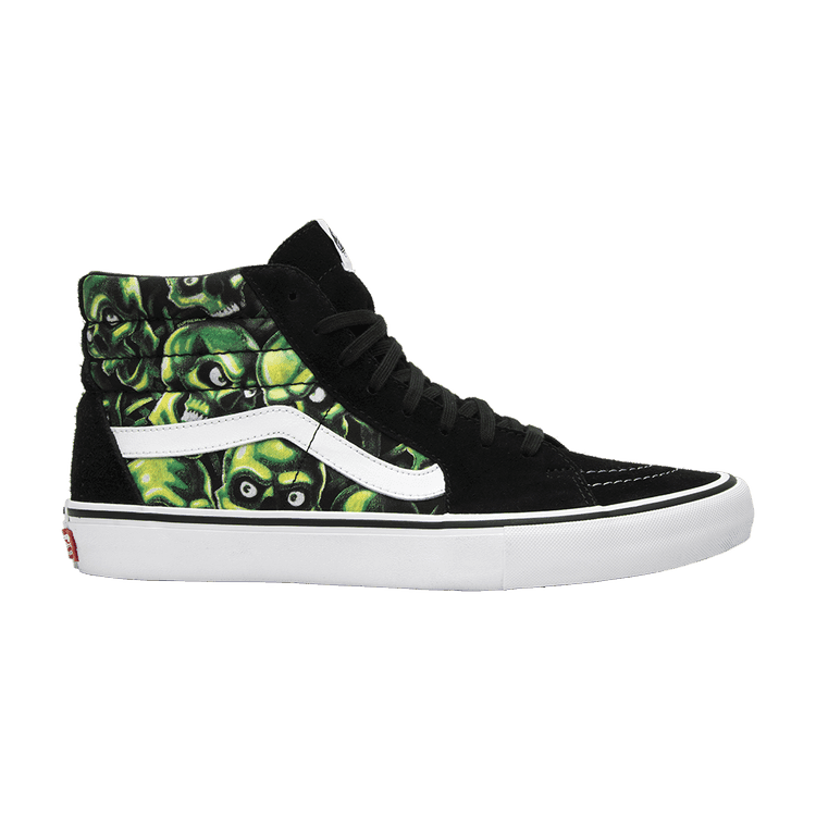 Supreme x Vans Sk8-Hi 'Glow-In-The-Dark Skull Pile' Black/Green