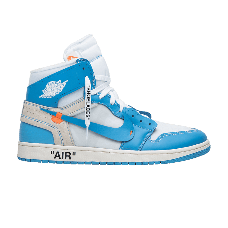 Off-White x Air Jordan 1 Retro High OG 'UNC' White/Dark Powder Blue-Cone