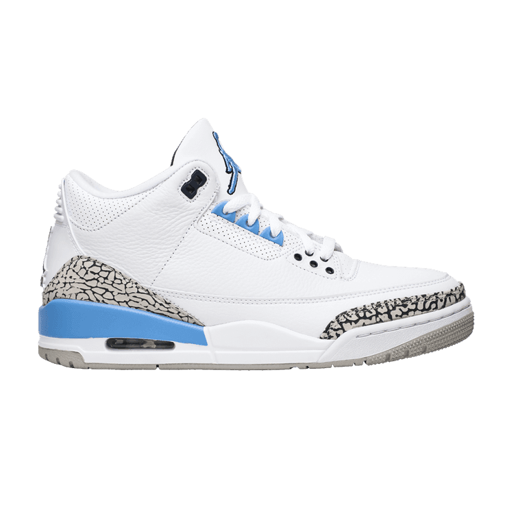 Air Jordan 3 Retro 'UNC' White/Valor Blue/Tech Grey