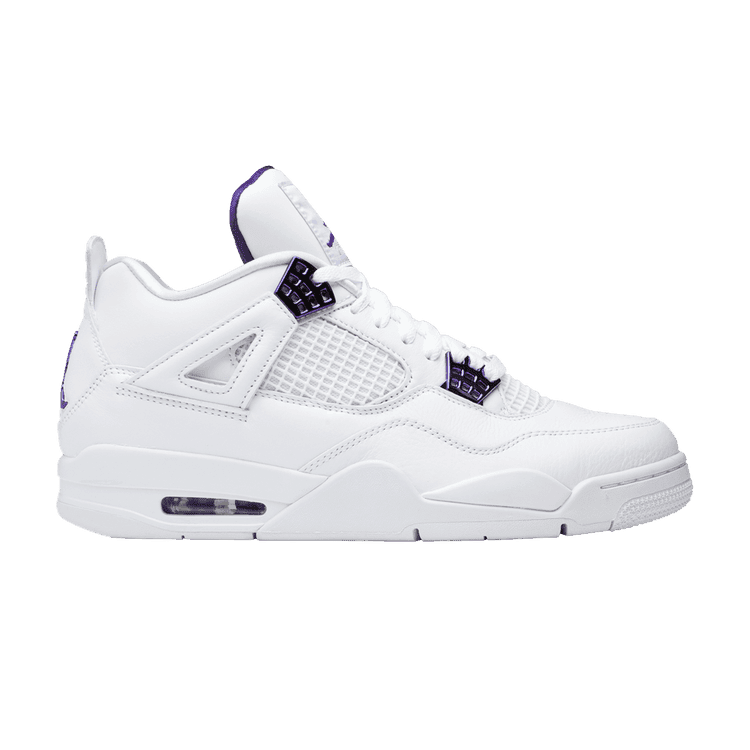 Air Jordan 4 Retro 'Purple Metallic' White/Court Purple/Metallic Silver