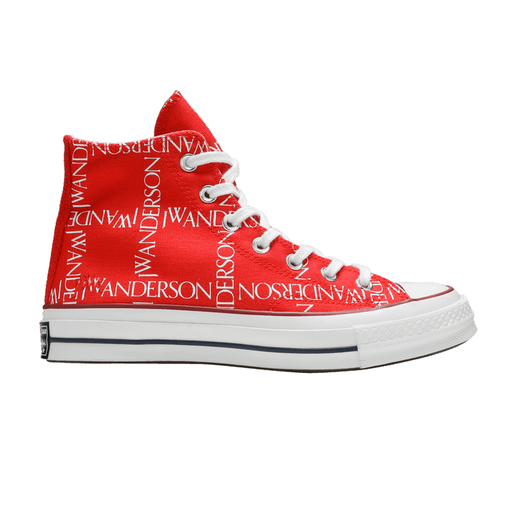 J.W. Anderson x Converse Chuck 70 Hi Top 'Grid' Flame Scarlet/White