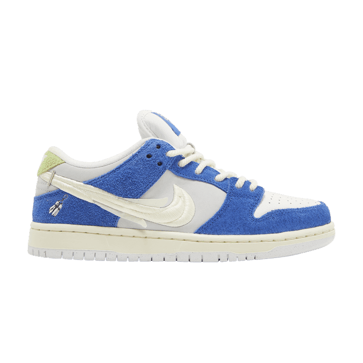 Fly Streetwear x Nike Dunk Low Pro SB 'Gardenia' Game Royal/Sail/Grey Fog