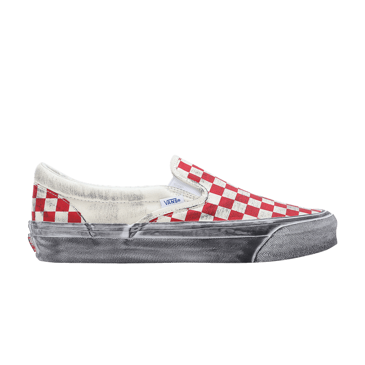 Vans OG Classic Slip-On LX 'Stressed - Red Checkerboard' Red/Checkerboard