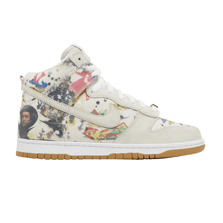 Supreme x Nike Dunk High SB 'Rammellzee' White/White/Multi-Color