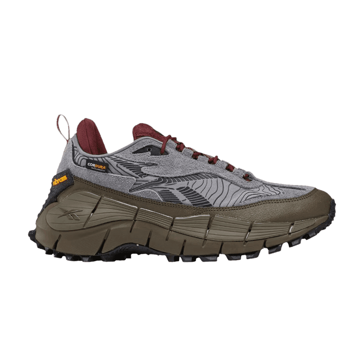 Reebok Zig Kinetica 2.5 Edge 'Grey Burgundy' Pure Grey/Trek Grey/Pure Grey