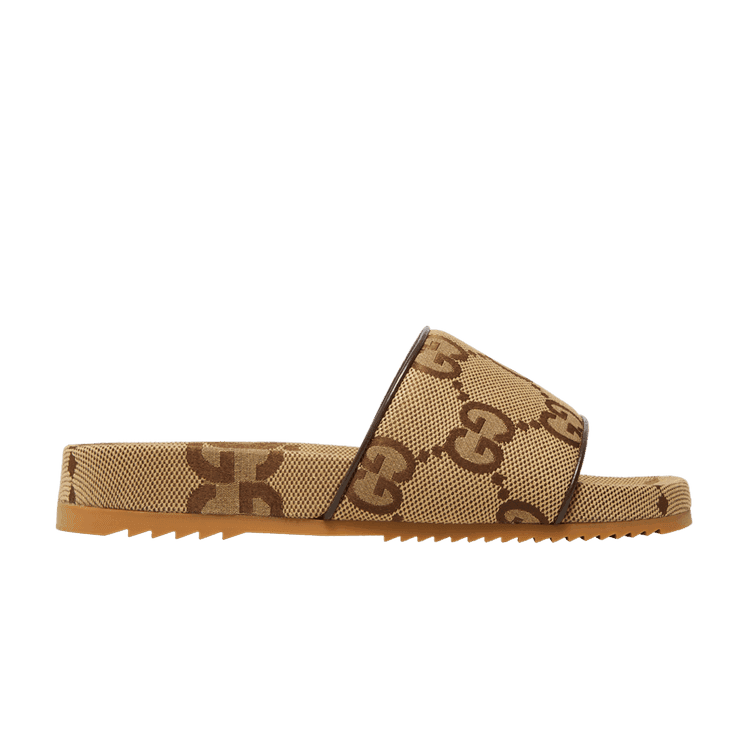 Gucci GG Canvas Slide Sandal 'Camel Monogram' Camel/Ebony
