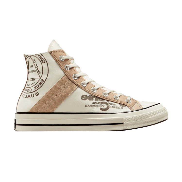 Converse Chuck 70 Leather Overlay High 'Egret Champagne Tan' Egret/Champagne Tan/Black