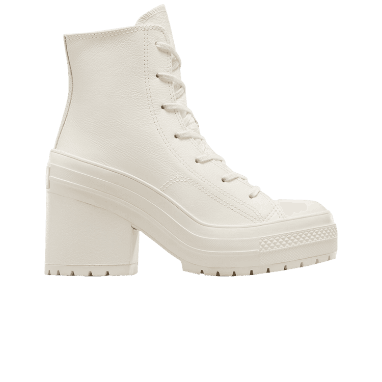Converse Wmns Chuck 70 De Luxe Heel Leather High 'Egret' Egret/Egret/Silver