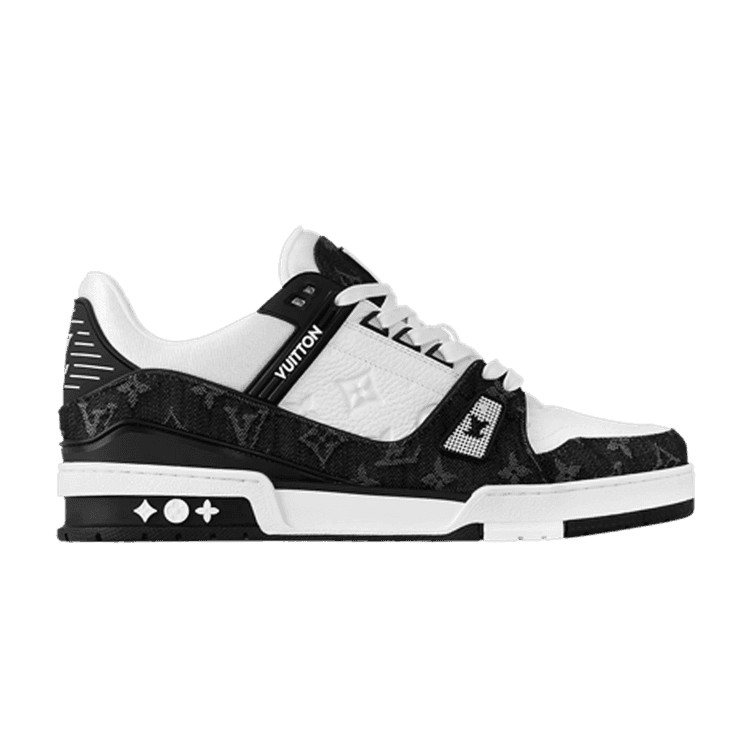 Louis Vuitton Trainer 'Embossed Monogram - White Black Denim' Black