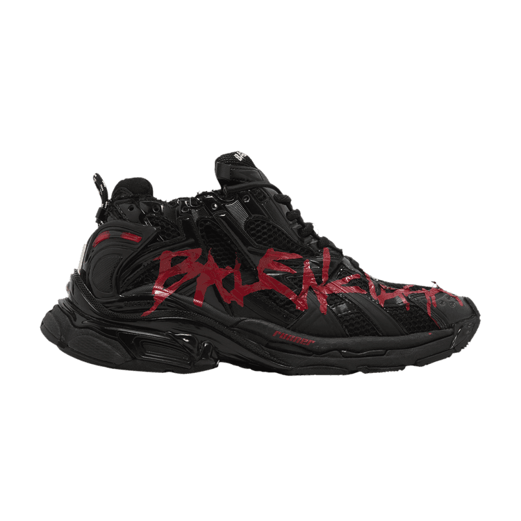 Balenciaga Runner Sneaker 'Graffiti - Black Red' Black/Red
