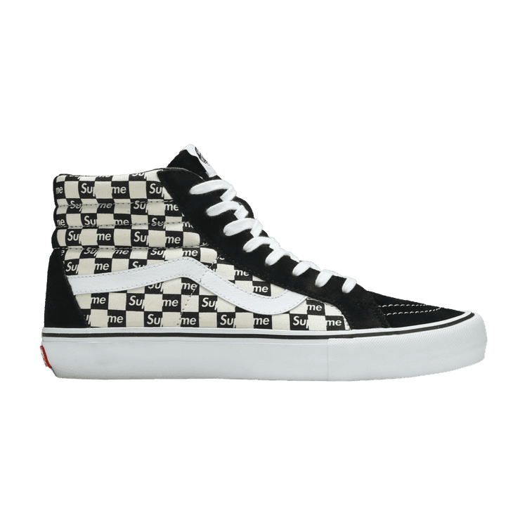 Supreme x Vans Sk8-Hi Pro 'Checkered Black' Black/White