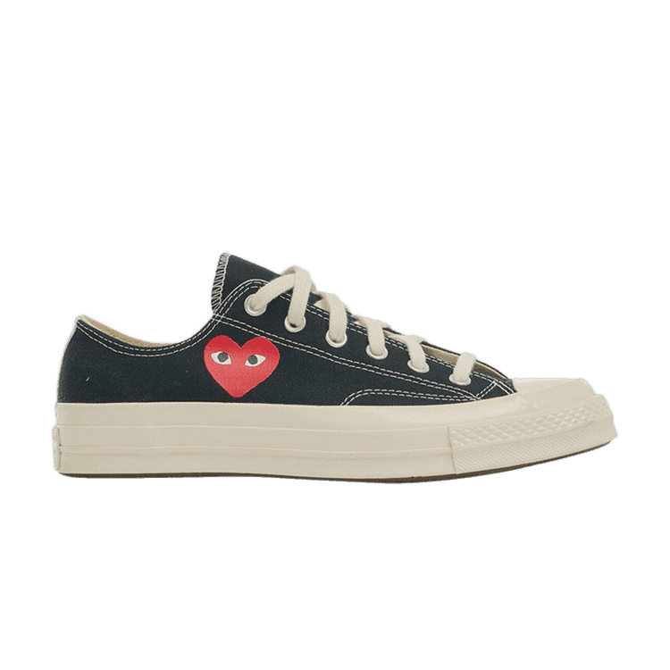 Comme des Garçons PLAY x Converse Chuck 70 Low 'Small Red Heart - Black' Black
