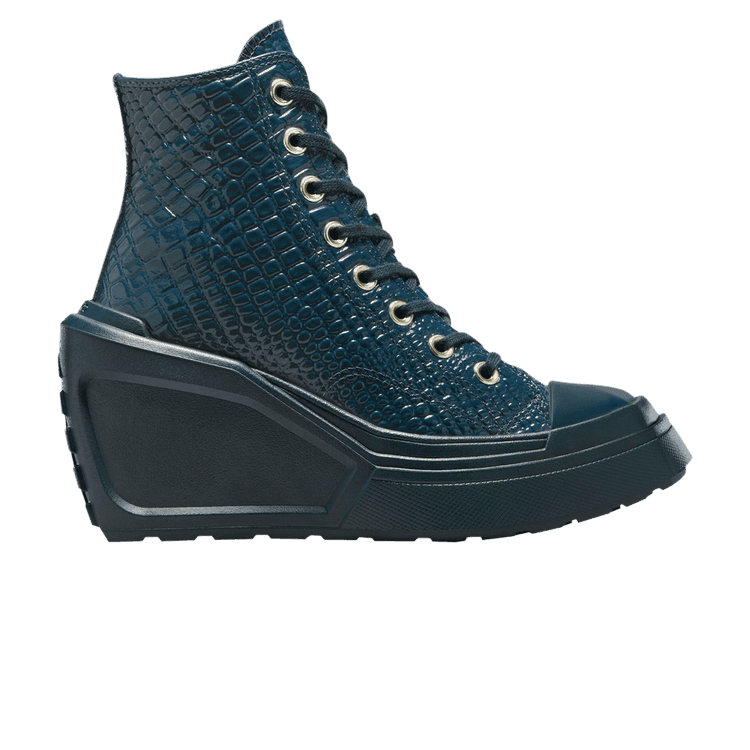 Converse Wmns Chuck 70 De Luxe Wedge Platform High 'Into The Void Croc' Into The Void/Gold
