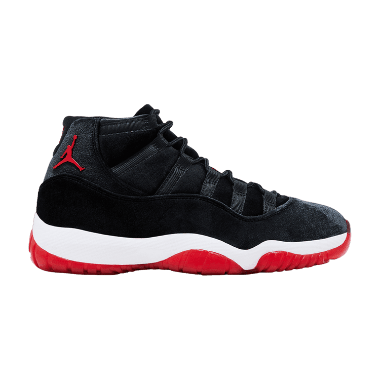 Wmns Air Jordan 11 Retro 'Bred Velvet' Black/Gym Red/White