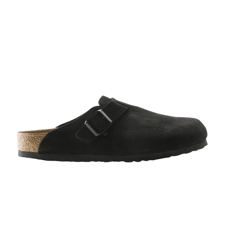 Birkenstock Boston Soft Footbed Suede 'Black' Black