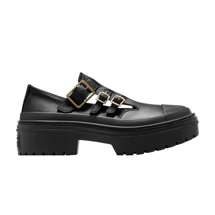 Converse Wmns Chuck Taylor All Star Lugged Heel Mary Jane Platform Low 'Black Gold' Black/Black/Gold