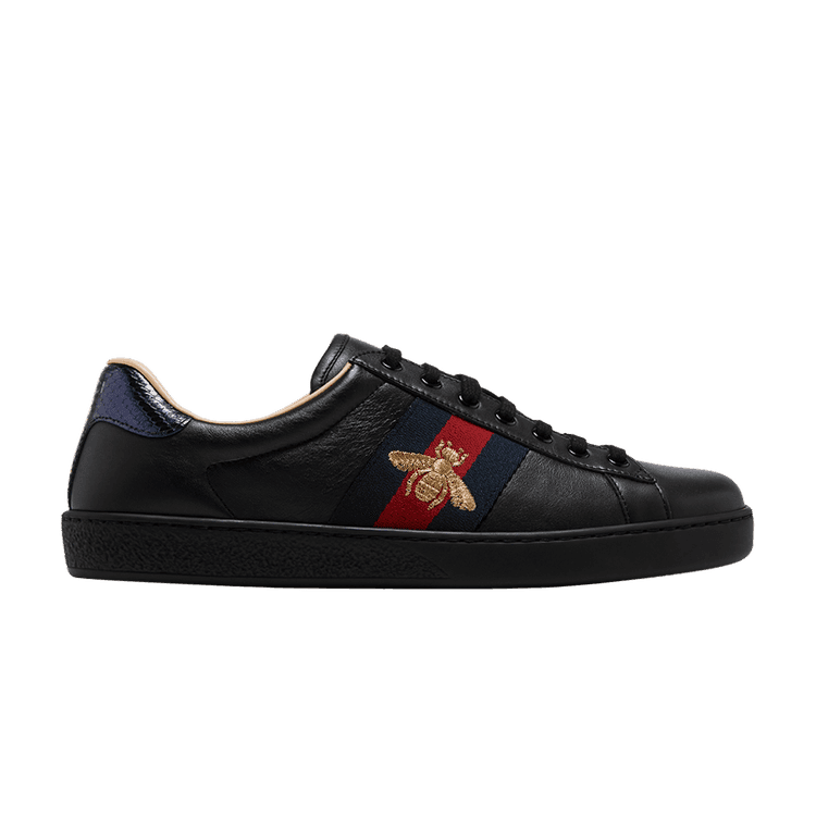 Gucci Ace Embroidered 'Black Bee' Black