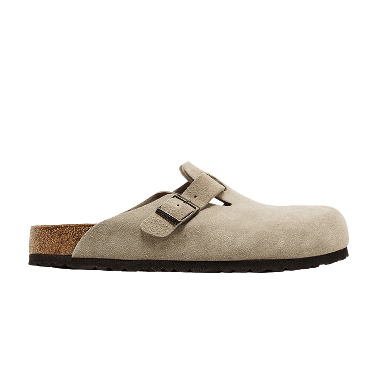 Birkenstock Boston Suede Leather 'Taupe' Taupe