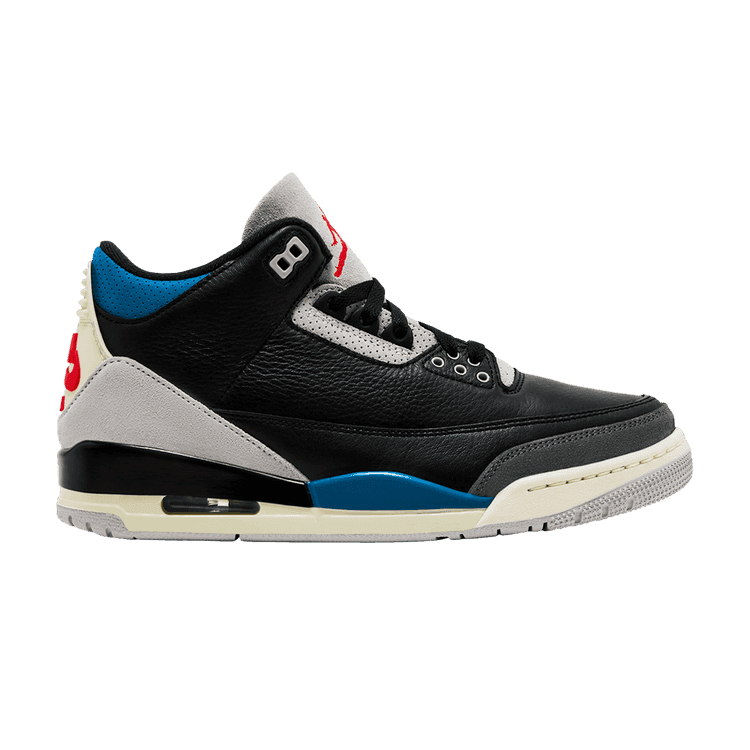 Air Jordan 3 Retro OG 'Rare Air' Black/Chile Red/Neutral Grey/Military Blue/Coconut Milk