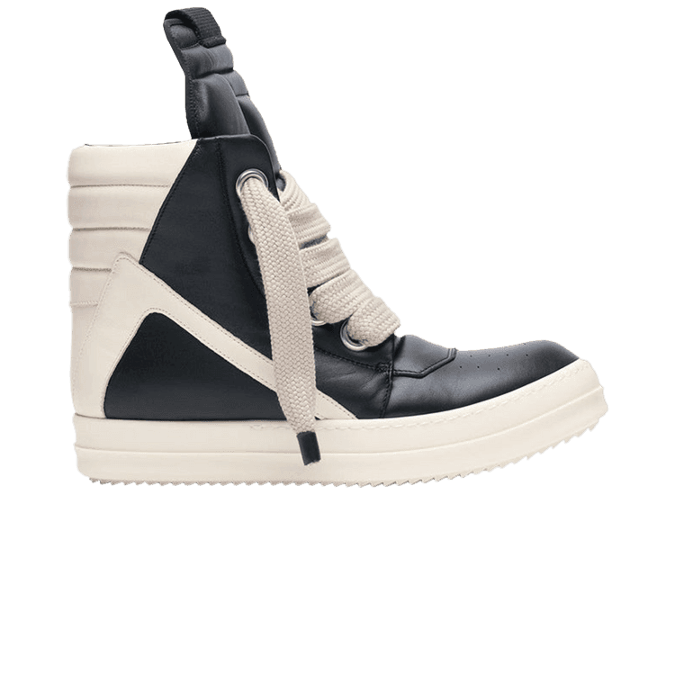 Rick Owens Hollywood Jumbo Lace Geobasket High 'Black Milk' Black/Milk/Milk
