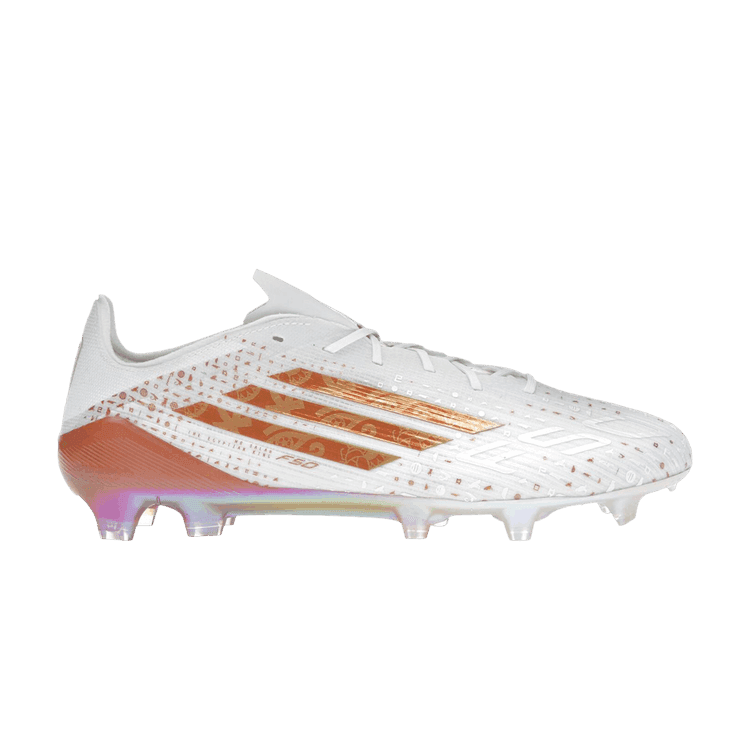 Mo Salah x adidas F50 Elite FG 'The Egyptian King' Cloud White/Thermal Gold Metallic/Golden Beige