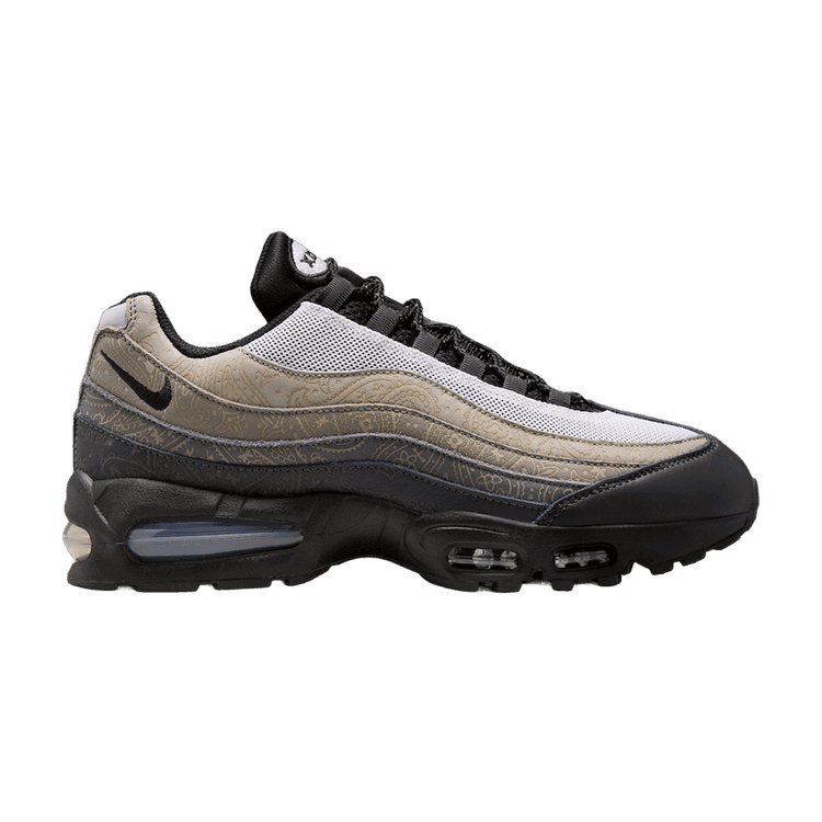Nike Air Max 95 'Big Bubble - Laser Paisley' White/Black-Light Graphite-Light Charcoal-Pearl Grey-Anthracite